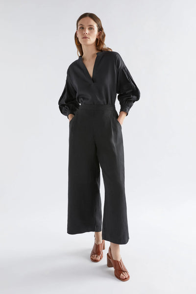 Vassa Linen Top | Black - SALE!! Was $259 now $169