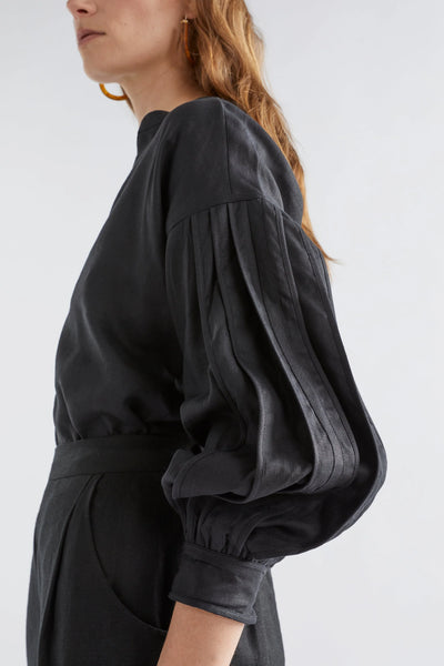 Vassa Linen Top | Black - SALE!! Was $259 now $169