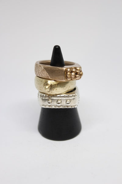 Bronze - Pebble Box Ring - #182