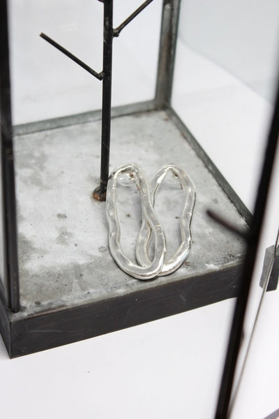 Silver, Wave Stud Earrings- #117