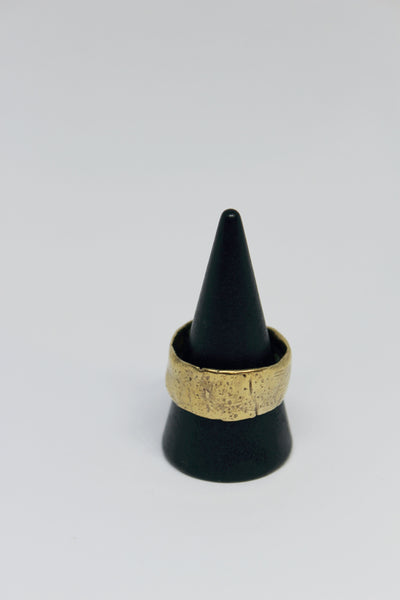Brass + Silver Rock Ring - #89
