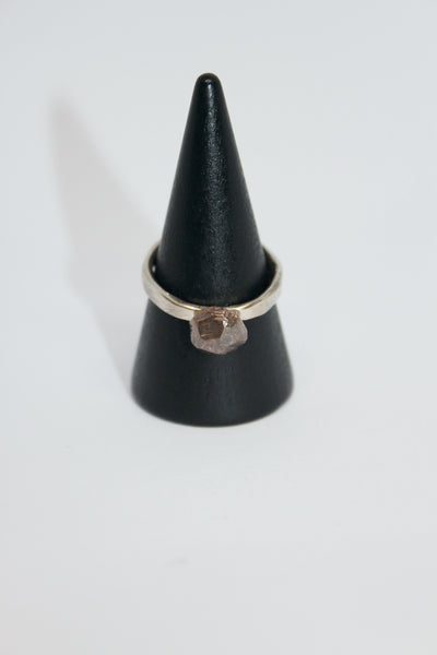 Silver + Bronze Rock Ring - #86