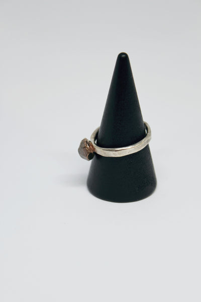 Silver + Bronze Rock Ring - #86