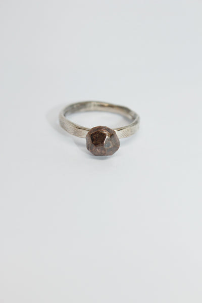 Silver + Bronze Rock Ring - #86