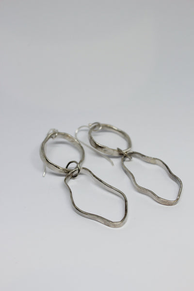 Sterling Silver, Hand Formed Loop Earrings - #68