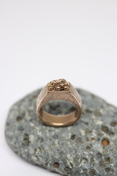 Bronze - Pebble Box Ring - #182