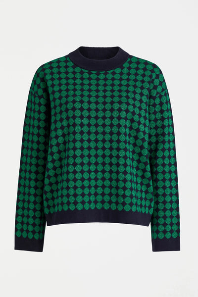 Leira Sweater | Navy Green Metallic SALE! Now $179