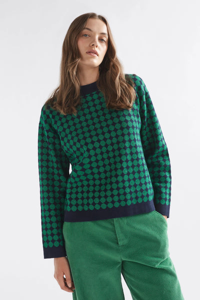 Leira Sweater | Navy Green Metallic SALE! Now $179