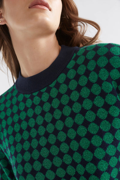 Leira Sweater | Navy Green Metallic SALE! Now $179