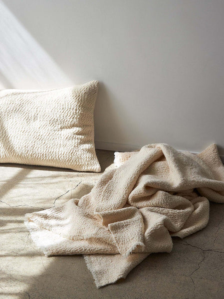Boucle Wool Throw Large | Natural