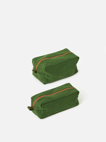 Marlo Contrast Wash Bag | Spirulina/Masala | Large