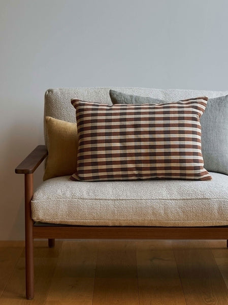 Folio Cushion Cover - Russet/Mulberry